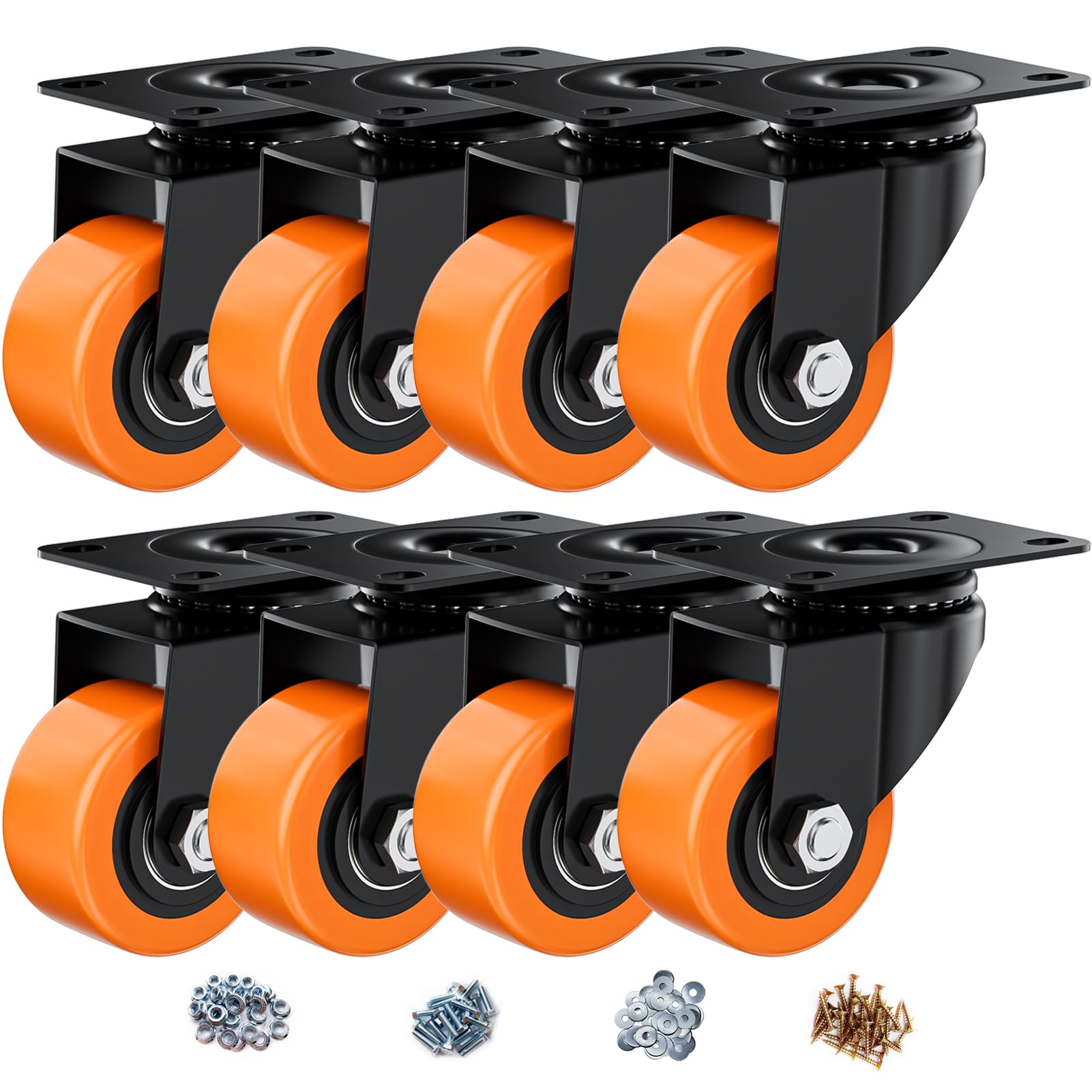 Heavy Duty Caster Wheels with Brake - 2 Inch -19