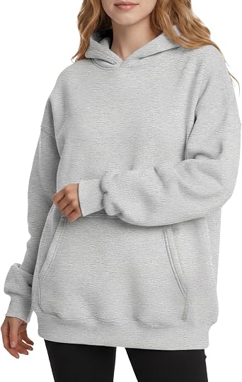 Womens Oversized Fleece Hoodie Trendy Sweatshirt with Pocket Casual Comfy Pullover Early Spring Fashion Outfit