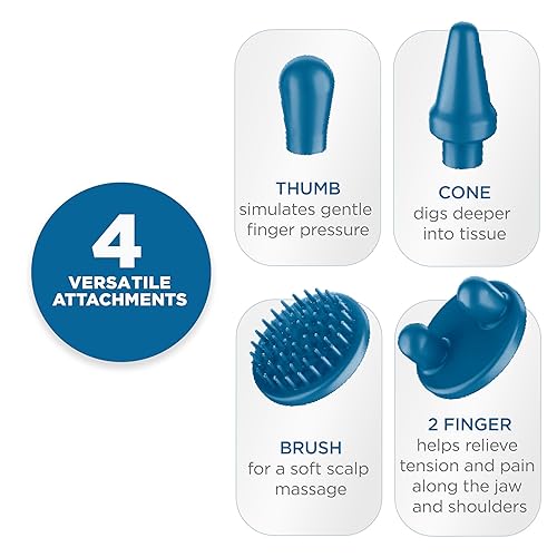 Miniatura 2 de Conair Masajeador para cara y cuerpo Masajeador de cuello, espalda, cuero cabelludo, rodilla, cabeza, cara y piernas para aliviar la tensión de