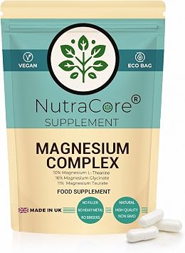 Magnesium Complex | Magnesium Glycinate | 90 Vegan Caps | UK Made