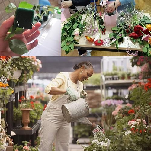 Miniatura 7 de 20 piezas de espuma floral redonda, bloque de espuma verde húmeda, bloque de espuma floral para floristería húmeda, suministros para arreglos