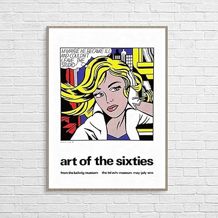Amazon ウォールアートレトロ流行ポスター19年展覧会ポスター60年代1979年展覧会ポスターポップアートポスター50x70cmフレームなし インテリア オンライン通販