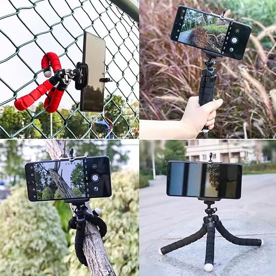 Mini Tabletop & Travel Tripods for Smartphone Phone Camera with Phone Mount 55mm-85mm Lightweight Cellphone Stand