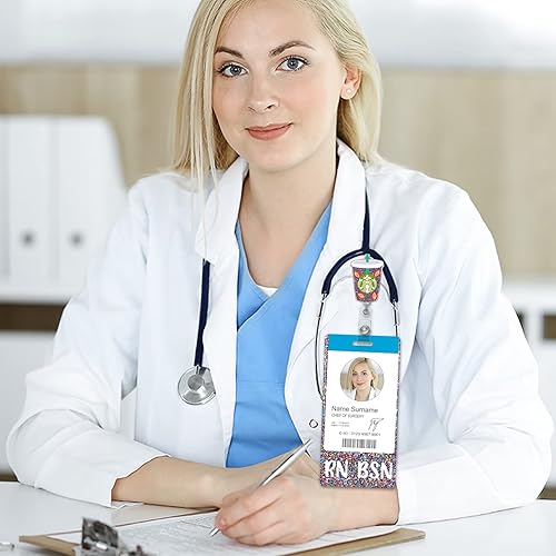 Miniatura 5 de Plifal RN Badge Buddy - Tarjetero para enfermera, accesorios de enfermería, vertical, registrados, colores de enfermera, identificación de nombre,