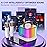 Mini Karaoke Machine for Kids Ages 2-12, Portable Wireless Karaoke Speaker with LED Party Lights & 2 Wireless Microphones, Perfect Birthday & Holiday Toys Gifts for Girls BoysQ21-Purple