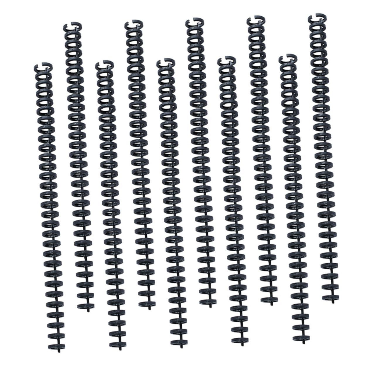 GRIRIW Plastic Binding Coils 10-Pack Colorful Spiral Ring Binder Spines for Loose Leaf Notebooks Comb Bindings for Office and DIY Projects