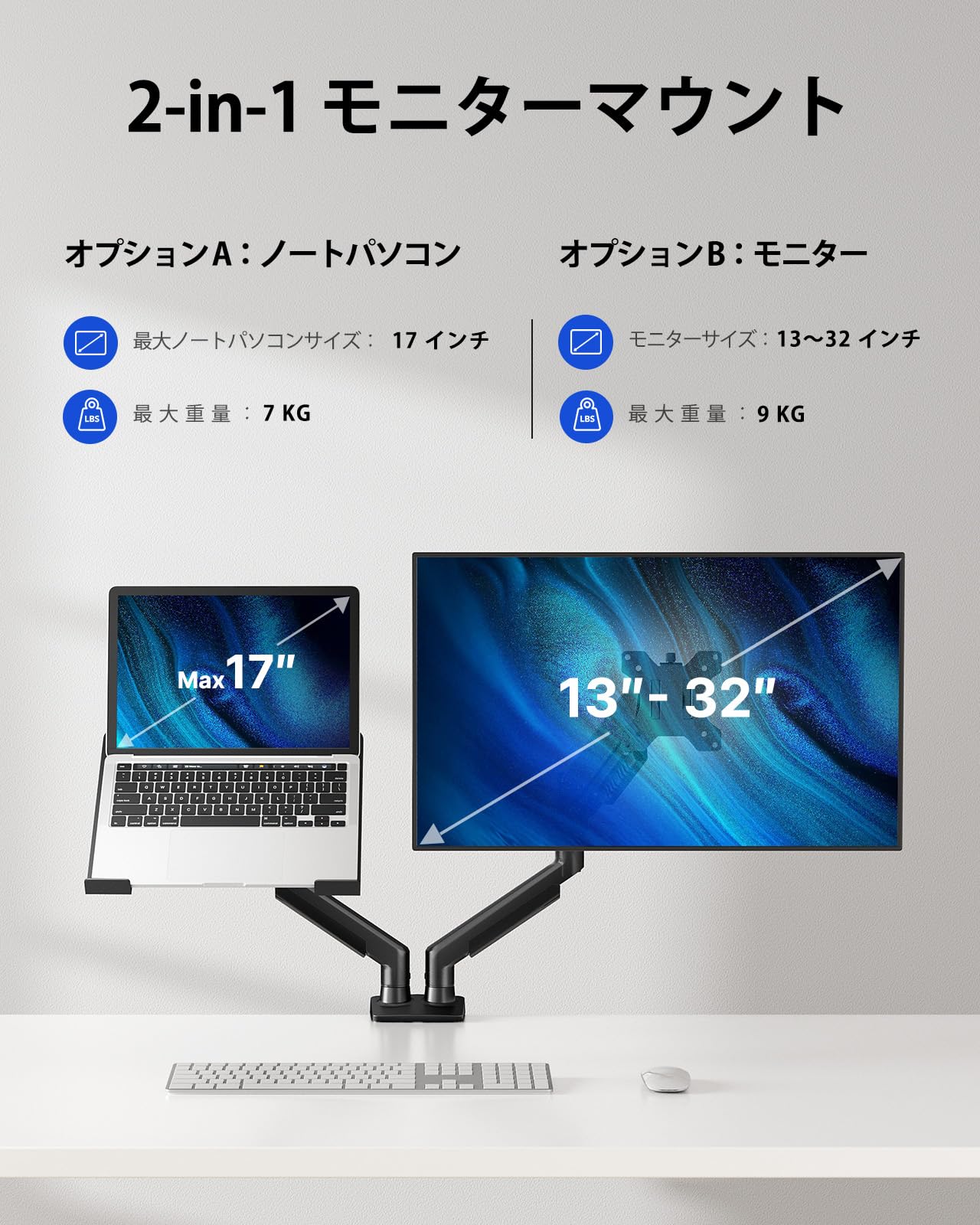 Amazon.co.jp: HUANUO (ファーノー) モニターアーム ノートパソコン