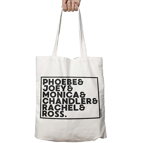 FRIENDS bolso shopper de lona de algodón, natural cotton canvas tote bag :  Amazon.es: Productos Handmade