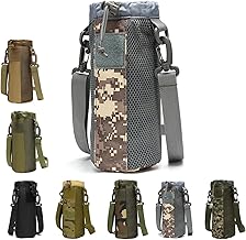 Water Bottle Cover, Portable Bottle Cover, Bottle Bag, 800ml - 1000ml, Travel, Handheld, Sit, Crossbody Type, Adjustable Belt, (ACU Camo), Neutral