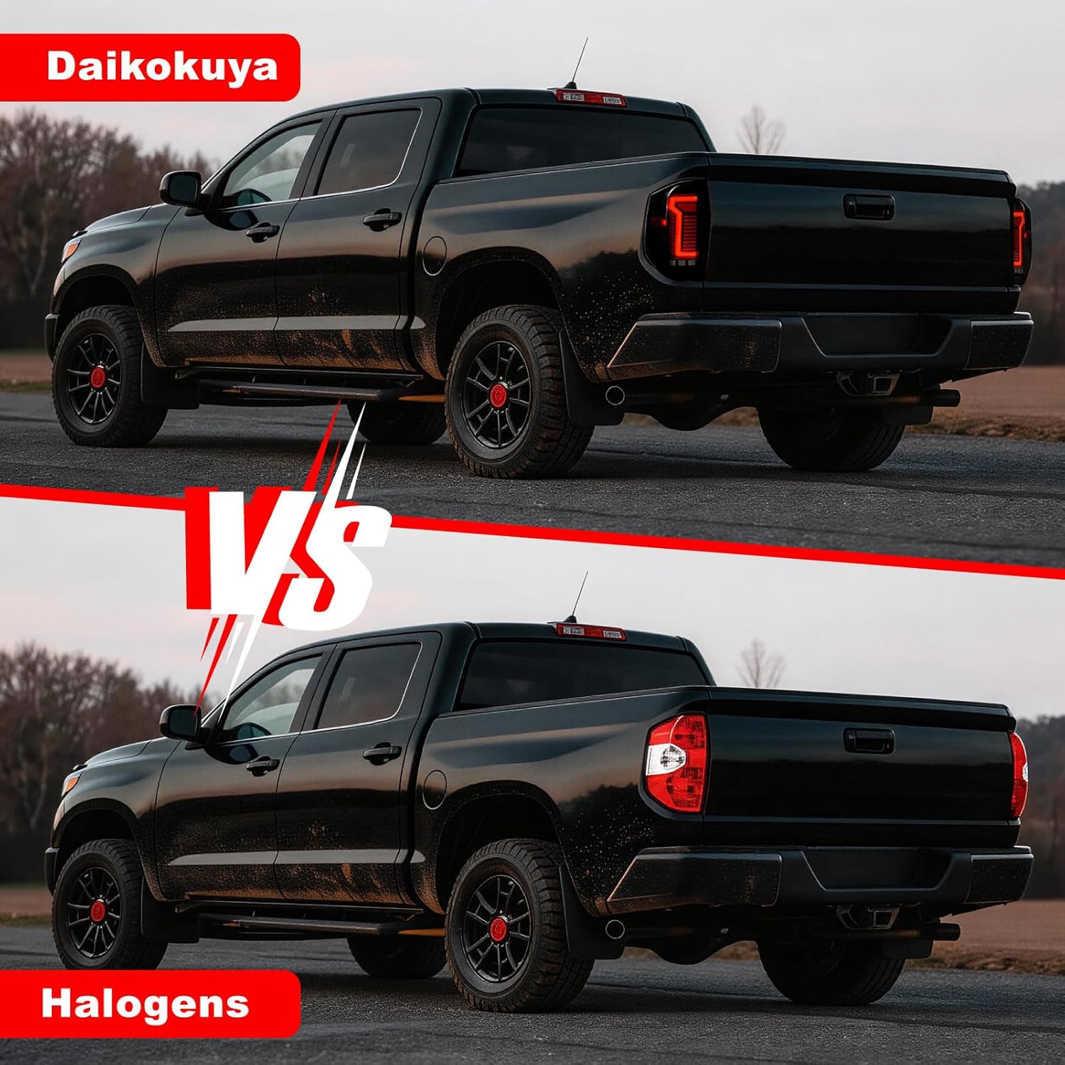Daikokuya Sequential Led tail lights Fit for 2014 2015 2016 2017 2018 2019 2020 2021 Toyota Tundra Starting Animated Rear Lights Assembly 1 Pair Smoked
