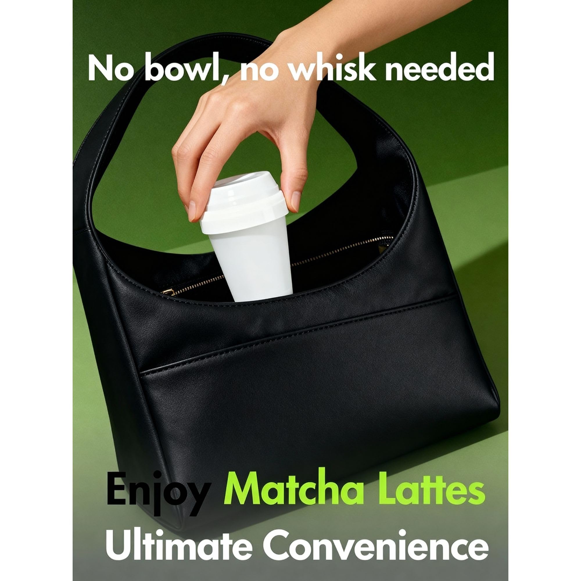 TTDLMO Matcha Mini Shaker 20 ml Kitchen Essentials BPA-Free Made in Japan Ideal for Ceremonial Grade Matcha Powder — view 3