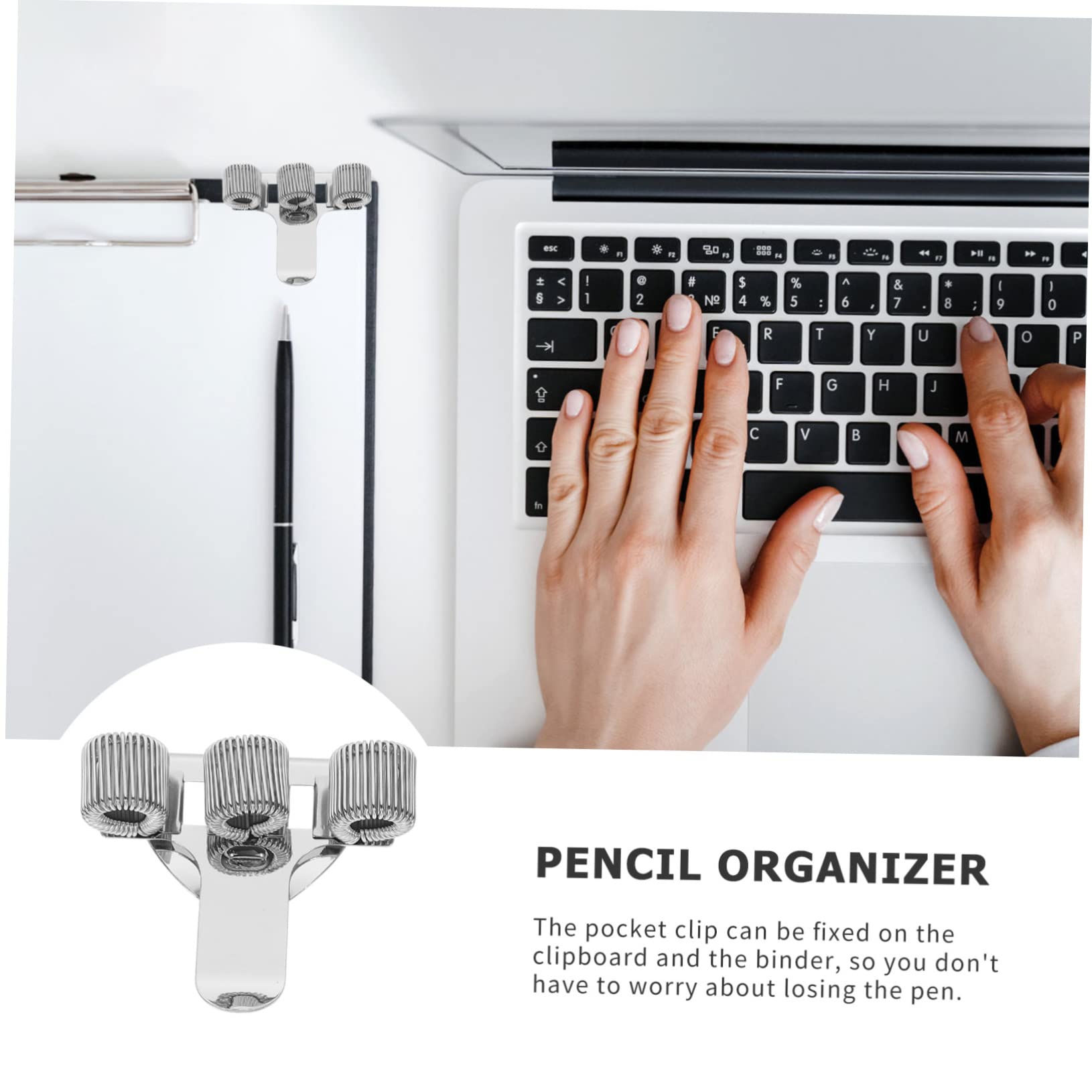 Ciieeo 20pezzi Portapenne Metallo Con Design e Clip Per Ufficio Scuola e Uso Professionale Accessorio Pratico Per Insegnanti e Medici