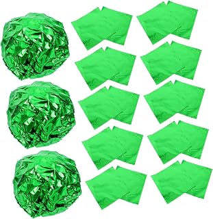 SOIMISS 100piezas Aluminio para Envasado Alimentos Brillo Verde Práctico Resistente Uso Hogar Fiesta Barbacoa