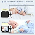 HelloBaby Moniteur de bébé No WiFi,Moniteurs vidéo pour bébés avec caméra et audio,3.2'' IPS Écran, moniteur d'appareil photo pour bébé à distance,Plug&Play,Nuit Vision,1000ft Portée,2-Way Parle, ECO Mode,température