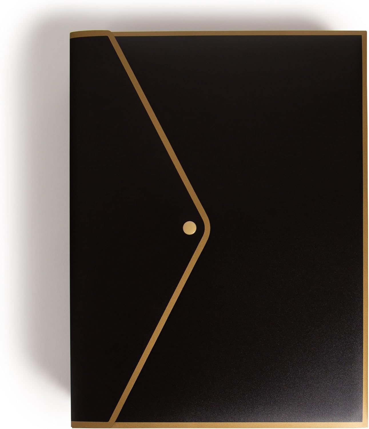 U Brands Black and Gold Poly Document Holder, 10 Count