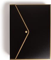 Vista 2 de U Brands Portadocumentos de poliéster negro y dorado, 10