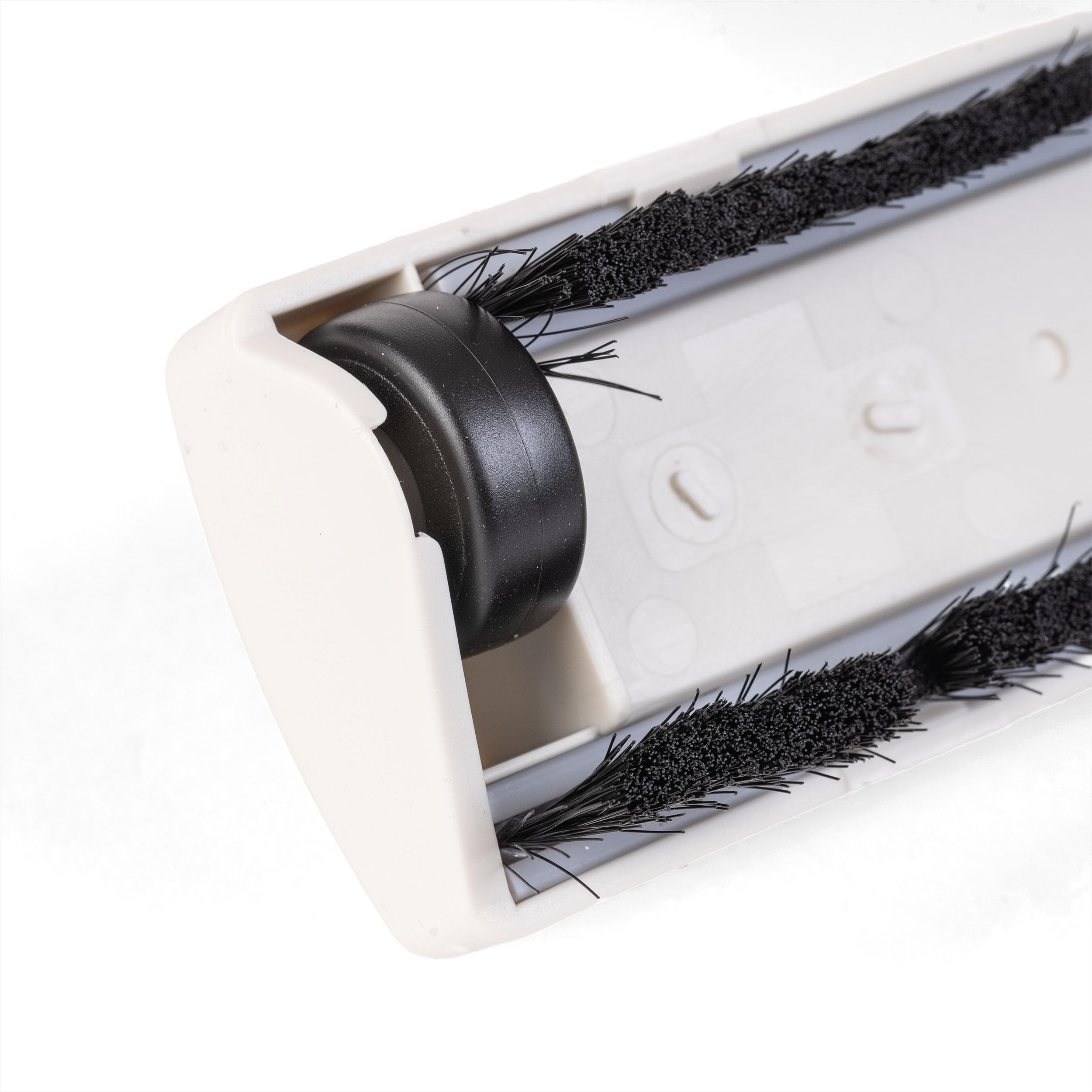 Spazzola per aspirapolvere pavimenti duri con ruote e setole, spazzola universale 32 mm Tubò Aertecnica bianca AP345T