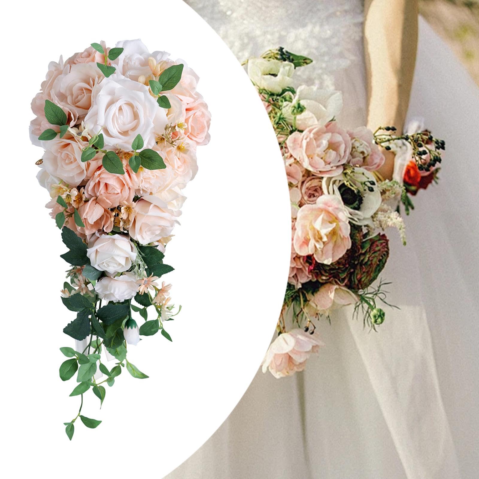 Bouquet Da Sposa per La Sposa, Damigelle, Sposa Che Tiene in Mano I Fiori, Bouquet Da Sposa