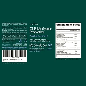 GLP-1 Support Supplement with Akkermansia, Berberine & EGCG for Gut Health