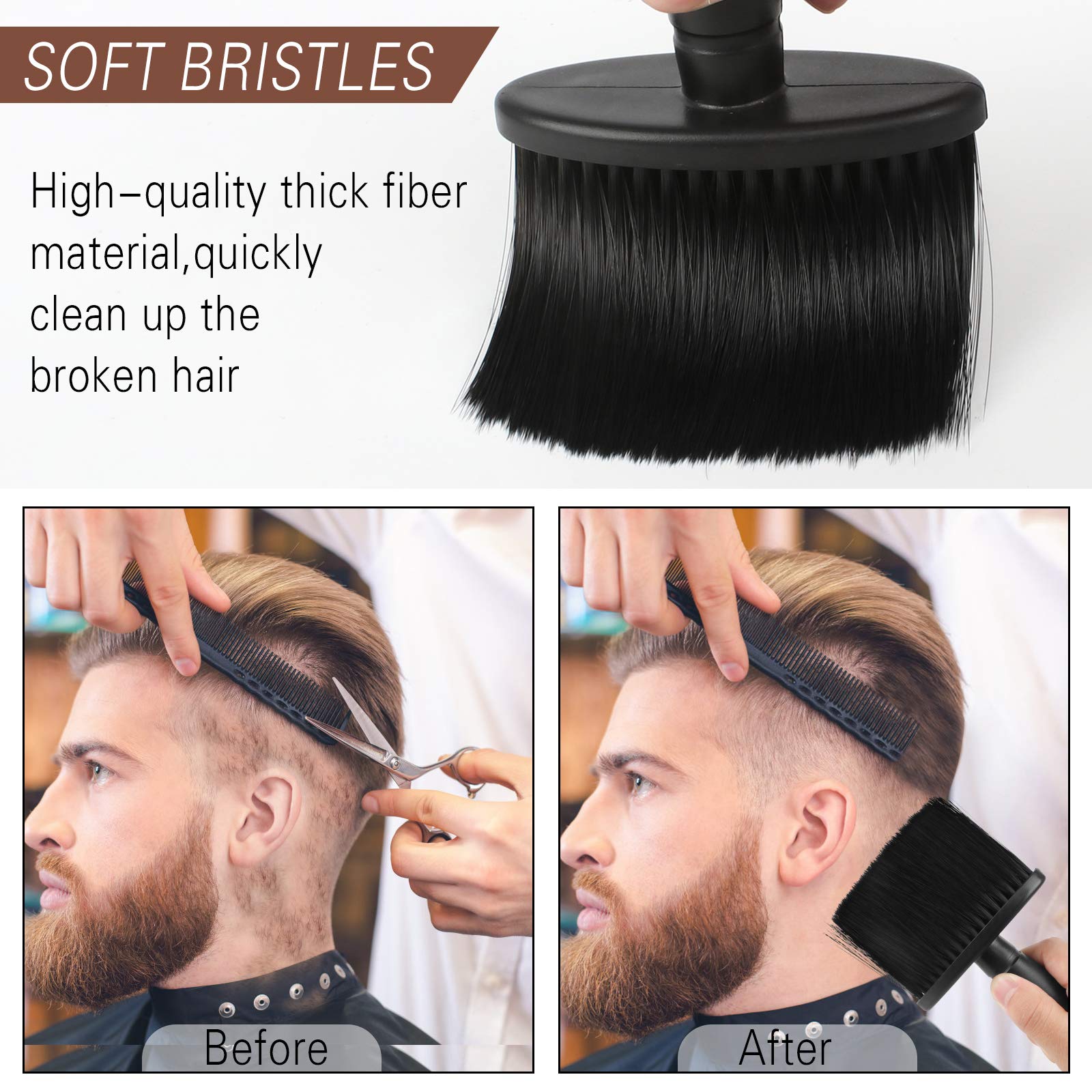 2 Pezzi Spazzole Per Collo Da Barbiere Spazzola Per Spolverare Per Parrucchiere Professionale Spazzola Per Pulizia Per Taglio Capelli Spazzola Comoda Per Parrucchieri Da Barbiere