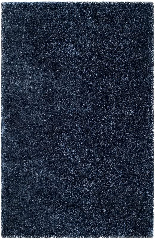 Image of Square Plain Fur Rugs for Hall and Drawing Room 7x7 Feet Sqaure Microfiber 2 Inch Pile Height Modern Interior Mat Blue