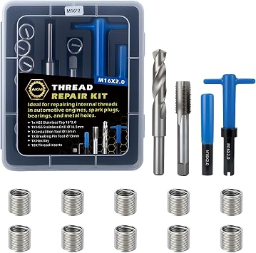 AKM 15PCS M16*2.0 Metric Thread Repair Kit