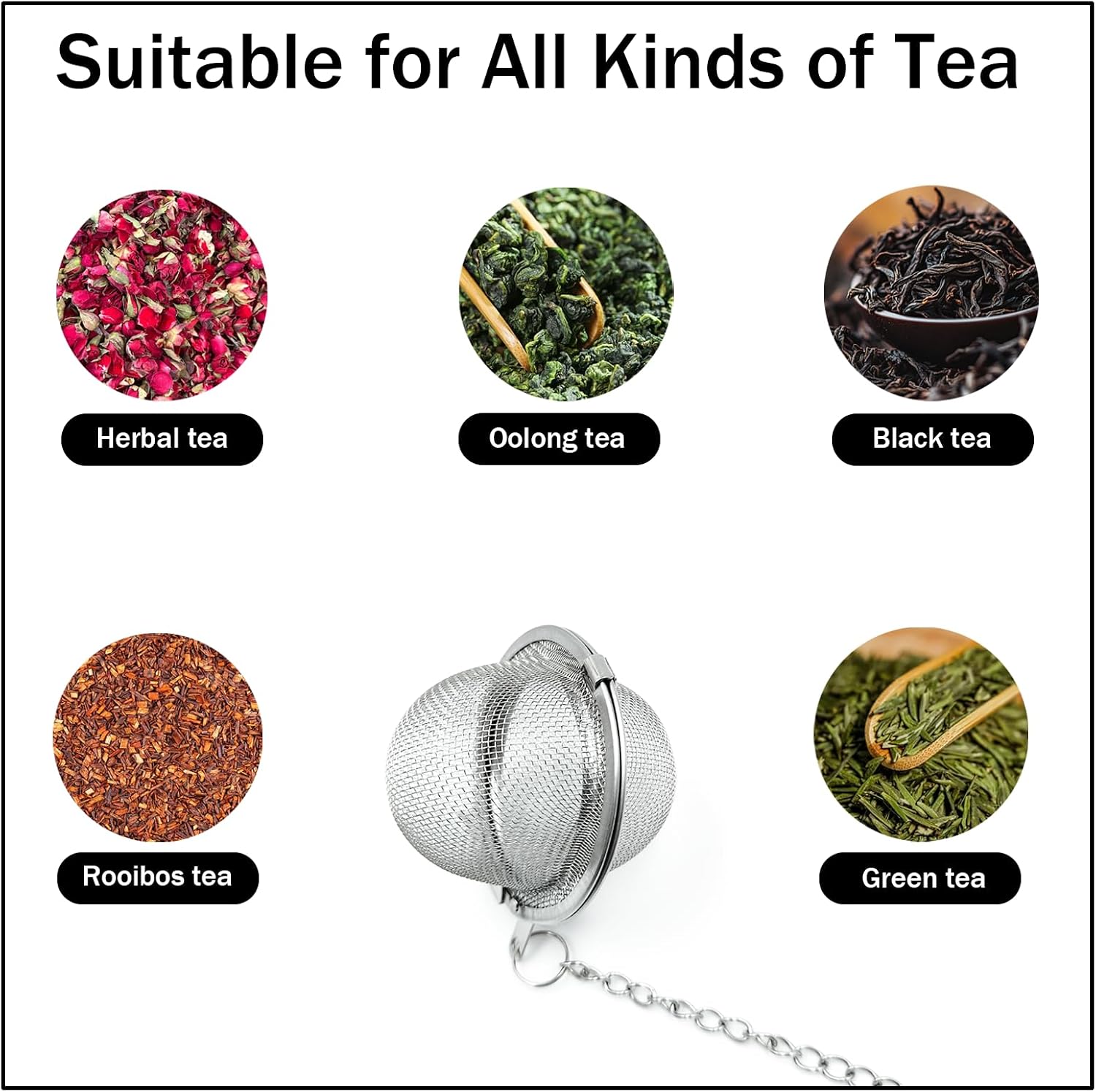 Stainless Steel Tea Infuser, Mesh Tea Ball Strainer 2 Pack — Divguf