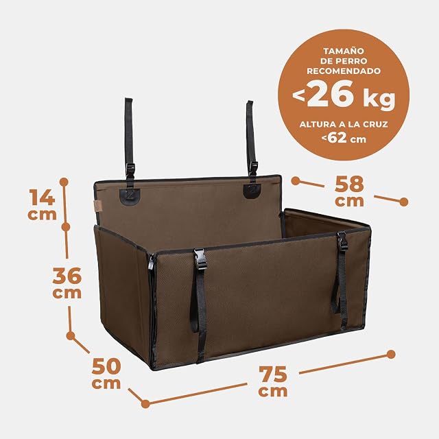 Foto 8 de 8 de WUGLO Asiento de Coche para Perros Grandes Extra Estable hasta 26 kg