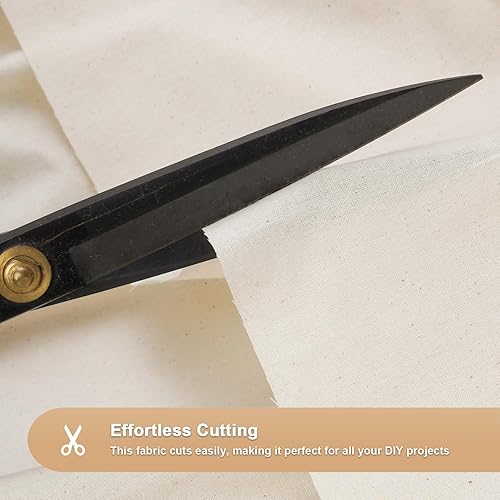 Miniatura 2 de Tela de muselina de algodón sin blanquear de peso medio de 10 yardas, 4.3 onzas, 57 pulgadas de ancho, para ropa, acolchado, bordado y manualidades