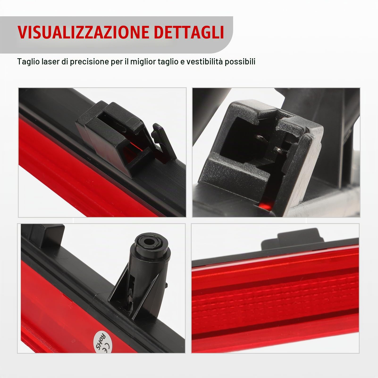Luce Stop Freno Posteriore Adatto Per T5 7E0945097C | 7E0945097A，Per Multivan Transporter Fanale Posteriore Del Freno