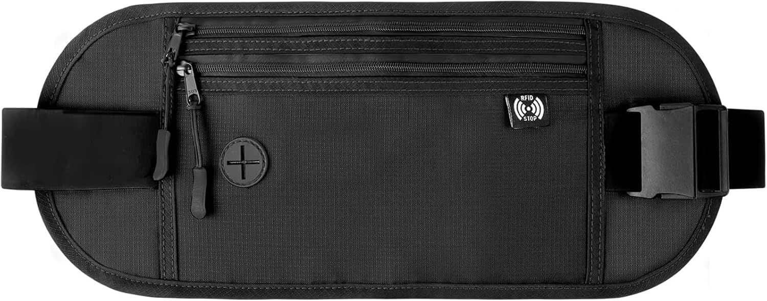 Money Belts for Travel Hidden Women Men, Travel Money Belt Under