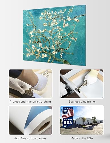 Vista 66 de DECORARTS - Almond Blossom Tree - Vincent Van Gogh Art Reproduction. Giclee Canvas Prints Wall Art for Home Decor 30x24