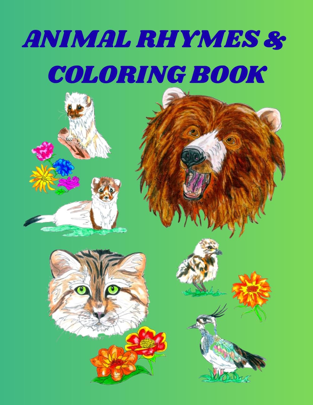 Animal Rhymes&Coloring Book: Nature's Wonders 3:Journey Across Sunny Plains