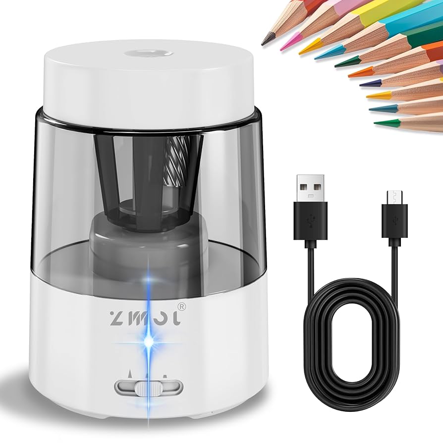 Amazon.co.jp: ZMOL 鉛筆削り 電動 自動 ミニ 充電式 自動停止