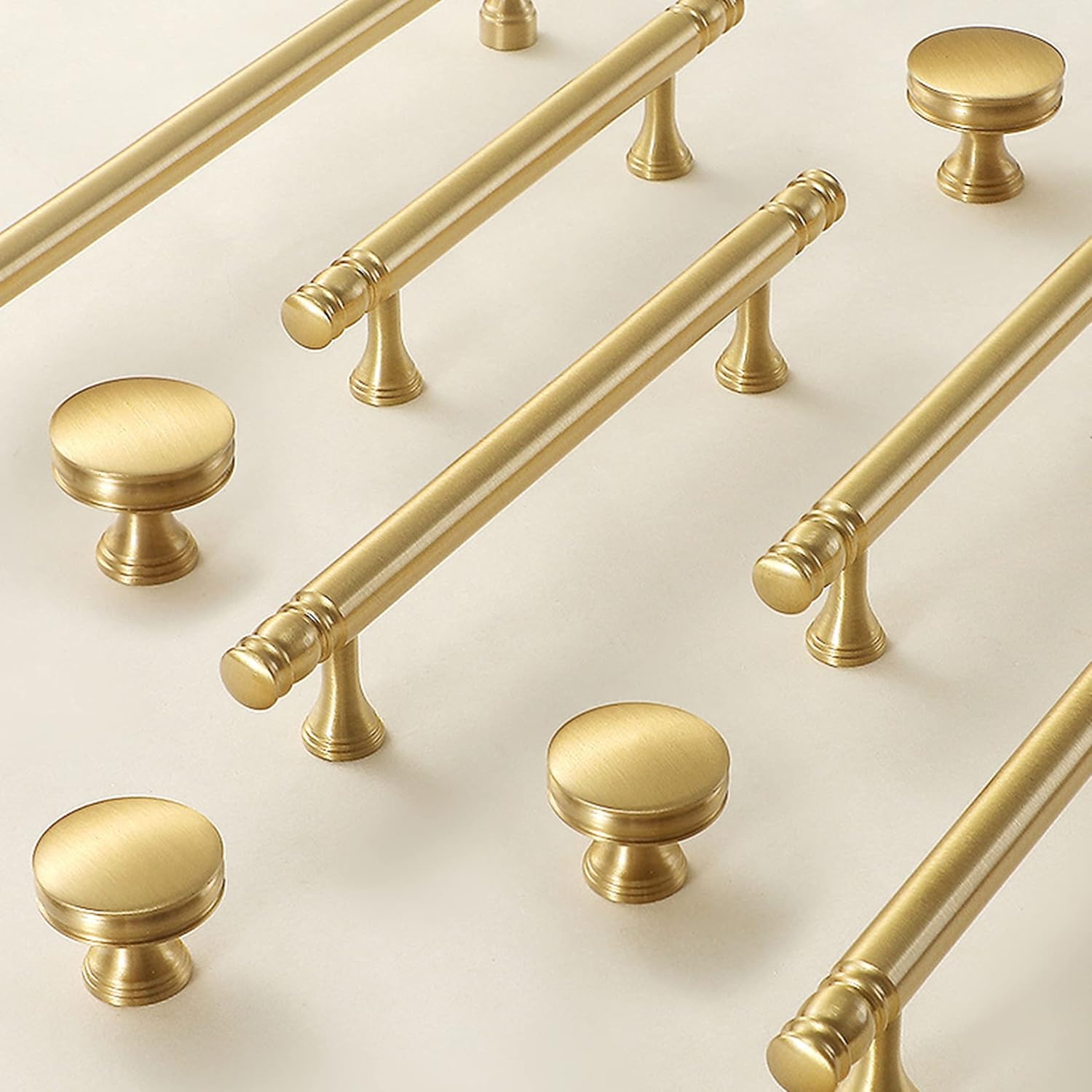 LBFEEL 5" Solid Brass Drawer Knobs Pulls Copper Wardrobe Pulls Cupboard ...