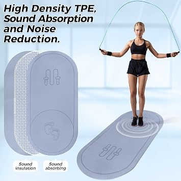 Jump Rope Mat Outdoor Exercise Mat Larger Non-Slip,Workout for Home Gym Flooring, Jump Rope Pad for Indoor (50in*24in)