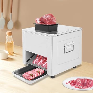 850W Electric Meat Cutter Machine 3.5mm Electric Meat Slicer Shredded Cutting Machine, 330lb/h Stainless Steel Food Cutting Slicer for Family and Commercial Use (Meat thickness: 3.5mm)