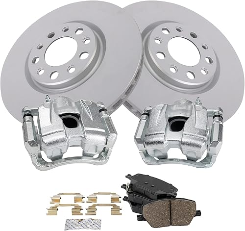 Miniatura 2 de TRQ Front Brake Calipers Ceramic Pads & Rotors Compatible with 16-18 500X 15-18 Renegade