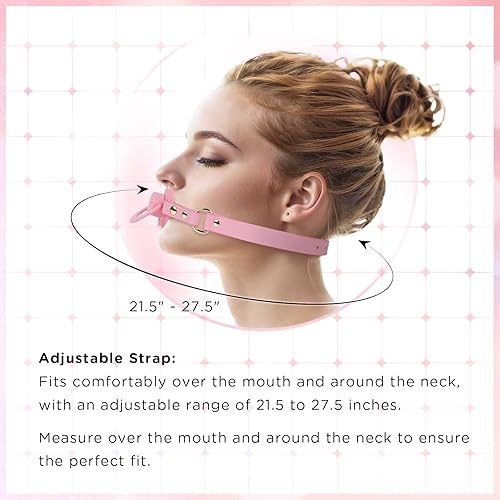 Miniatura 6 de Littleforbig Juego de chupete y mordaza de cuero con correa ajustable Gen II Rosa