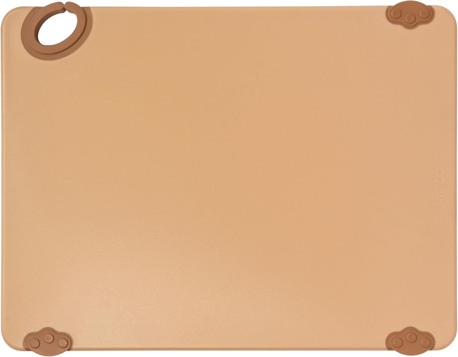 Winco Non-Slip Cutting Board with Hook, 15" x 20" x 1/2", Yellow