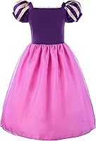 Vista 3 de JerrisApparel Disfraz de princesa para niñas, vestido de cosplay de Halloween, ropa de fiesta con accesorios