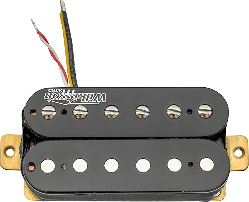 Miniatura 4 de Wilkinson Vintage Classic Alnico 5 Overwound Open Style Bridge Pastilla Humbucker para guitarra eléctrica, negro