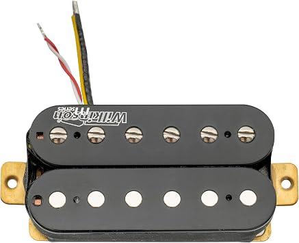 Wilkinson Vintage Classic Alnico 5 Overwound Open Style Bridge Humbucker Pickup for Electric Guitar, Black