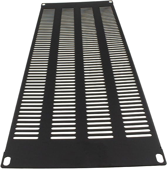 kenable Blanking Plate Extra Vented 4U for 19 inch Comms Data Cabinet Rack Server Equipment Black 483mm Wide