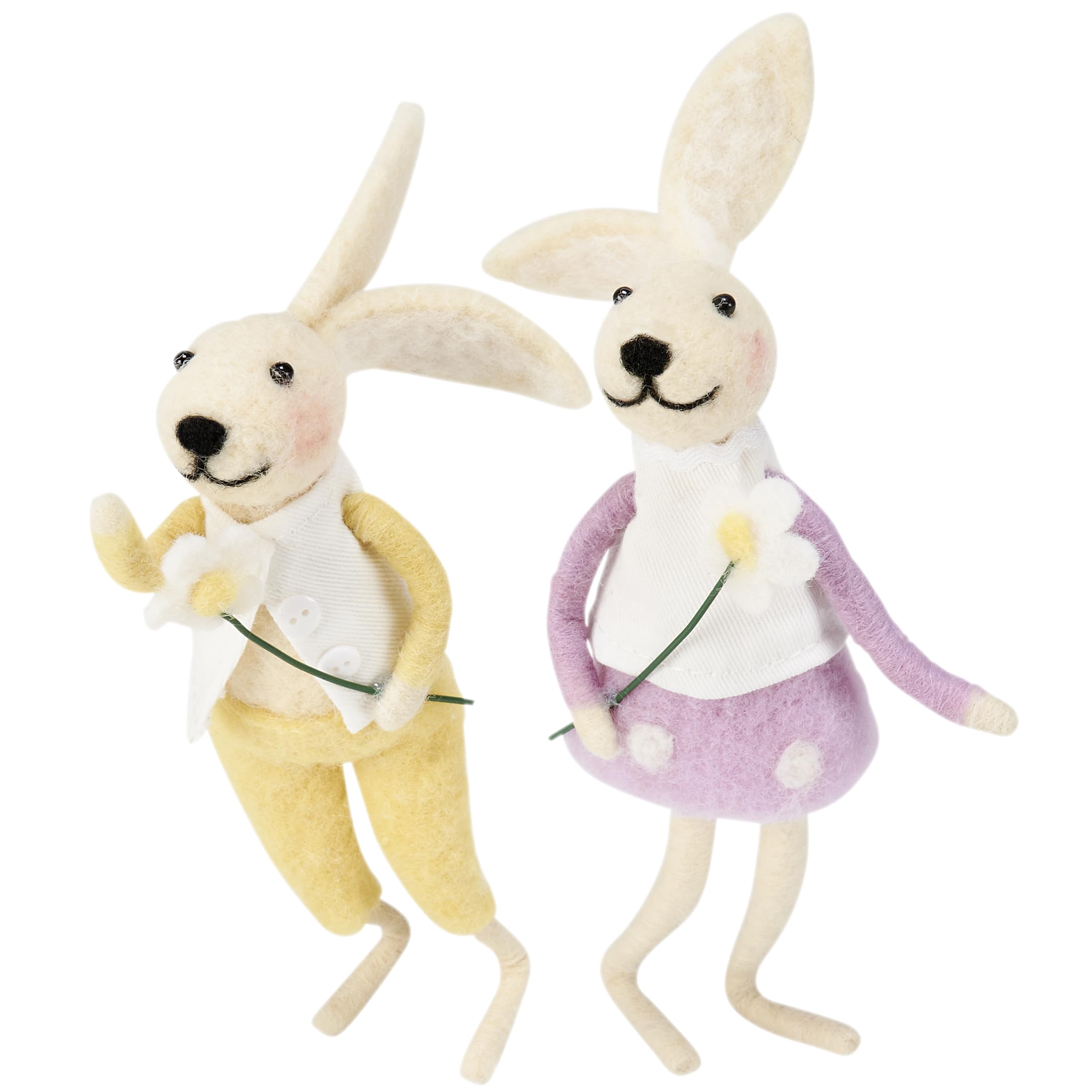 Lapins de Pâques en duo de créatures Primitives by Kathy pour centre de table original