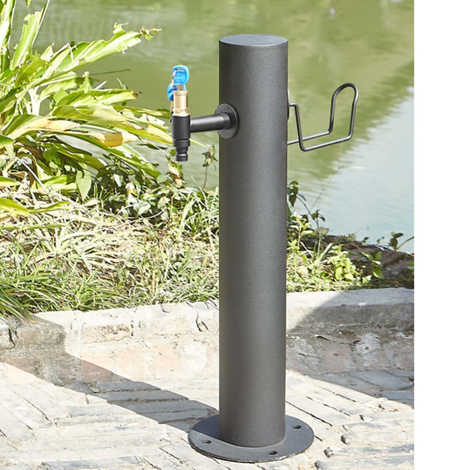 BHGFYXBS Stainless Steel Freestanding Garden Water Column With Faucet - Freeze Crack Vertical Water Column Outdoor Hose Stand For Car Washing And Watering,size_name-20.5 * 50cm kit D