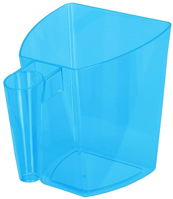 Covalliero Pala Transparente para pienso, 2 kg, Azul Real