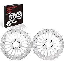 11.5'' Front Rear Brake Dsic Rotor Kit 2PCS Compatible with Harley Sportsters Davidson Softail Dyna Early Super Glide Motorcycle, Update 420 Stainless Steel Rotor Motorcycle Brake Disc