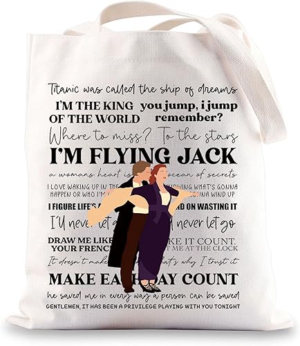 LEVLO Jack & Rose - Bolsa de lona para fanáticos de Jack & Rose, regalo romántico para fanáticos de las películas