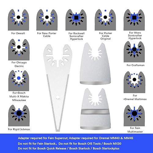 Miniatura 7 de 14 cuchillas rascadoras oscilantes de 2 pulgadas, herramienta oscilante universal, cuchillas raspadoras rígidas multiherramienta para adhesivos de